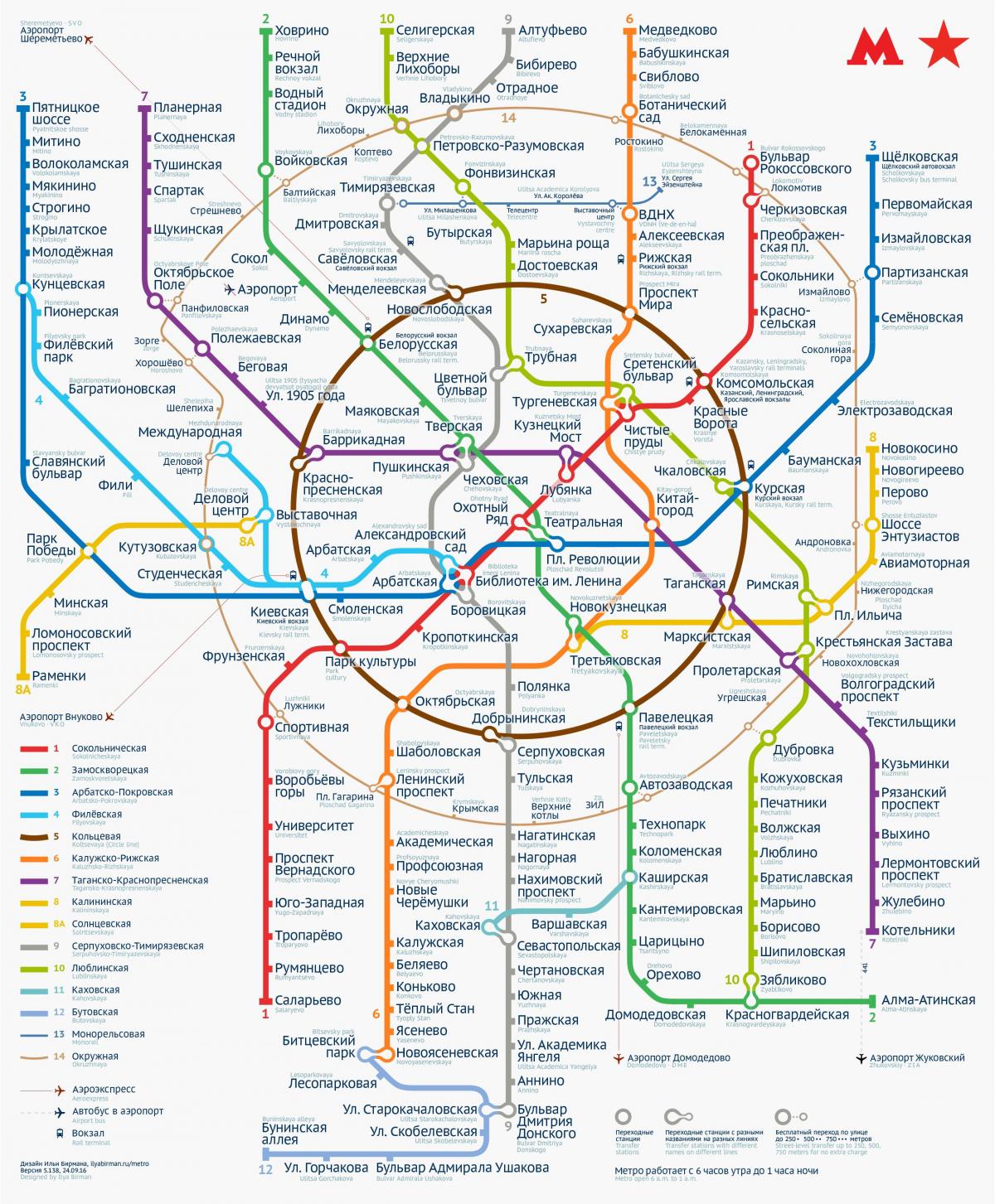 metro Moskvi mapu