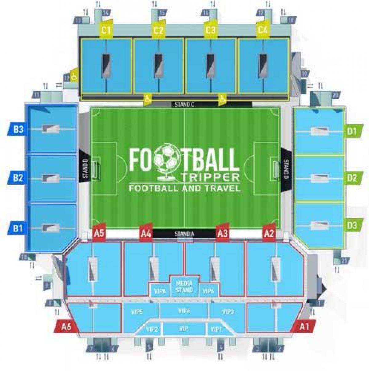 mapa Moskva stadion