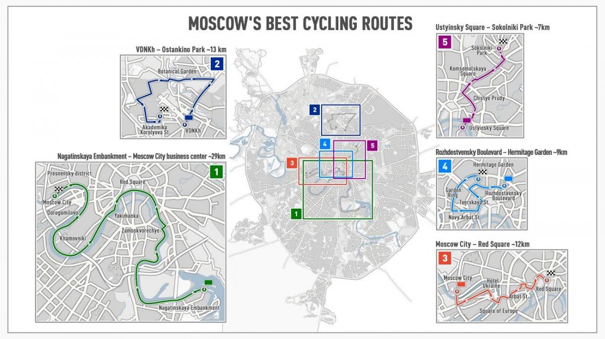 Moskva bicikl mapu