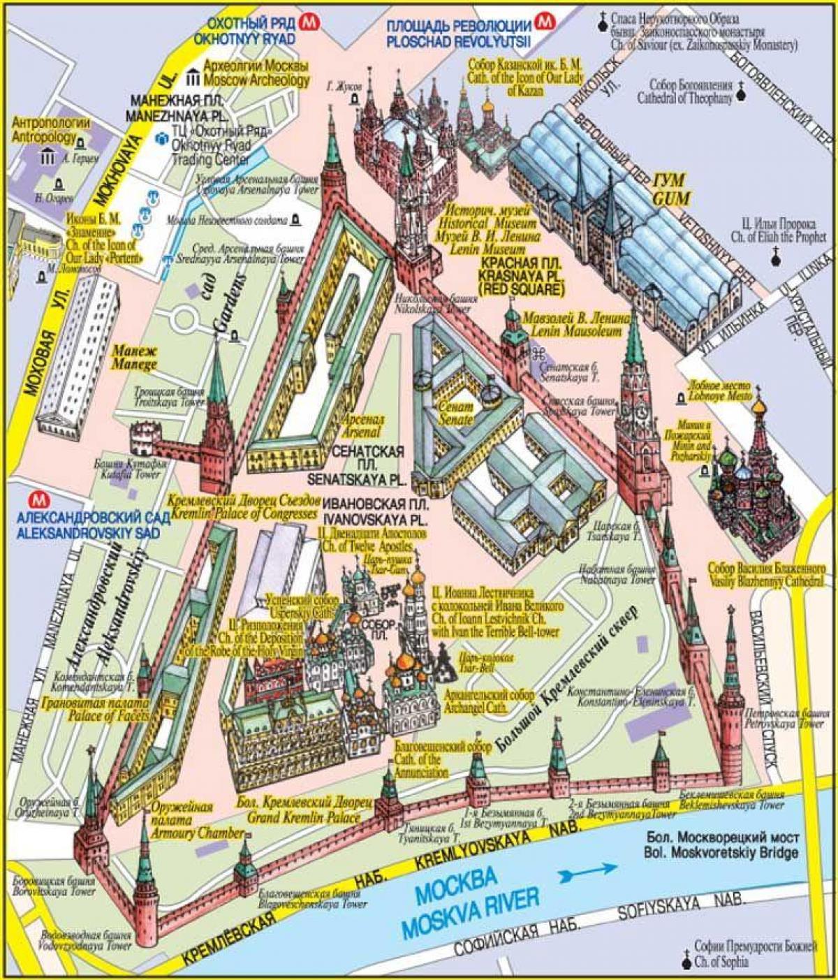 Crveni Trg Moskvi mapu