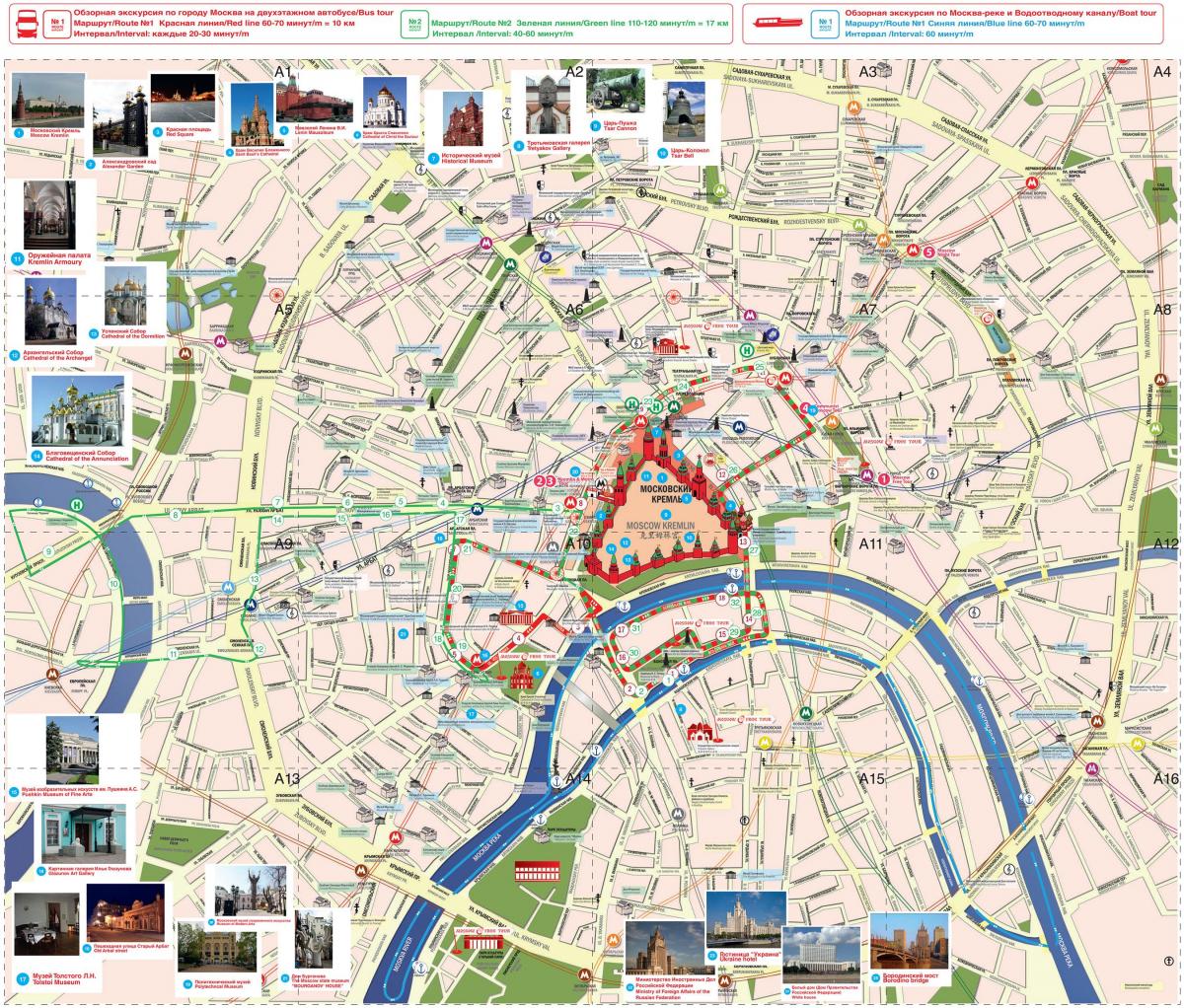 Moskvi atrakcija mapu