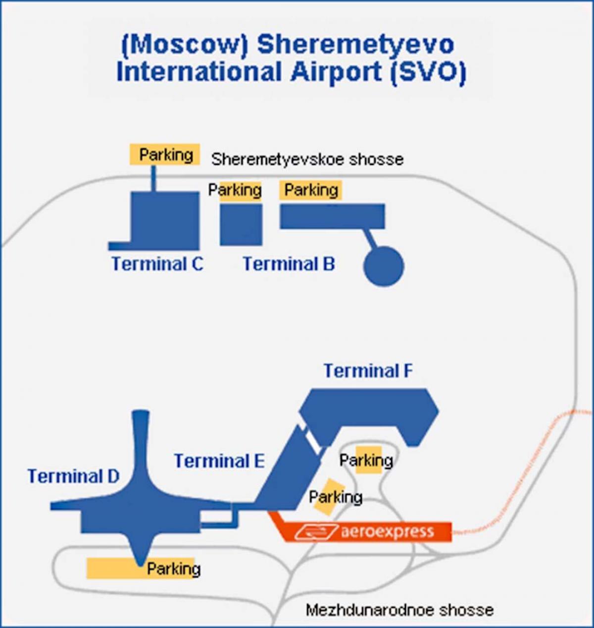 Sheremetyevo terminal mapu