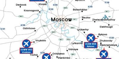 Mapa Moskvi aerodrome
