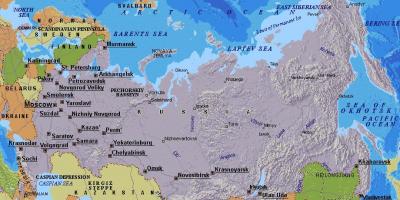 Mapa Moskvi Rusije