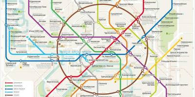 Mapa Moskvi metro engleski i ruski