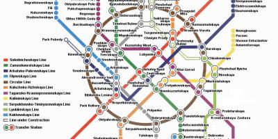 Moskvi metro mapa na engleskom
