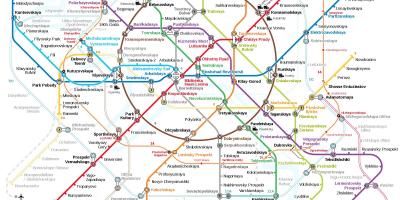 Metro stanicu Moskvi mapu