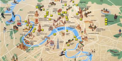 Moskvi turističke atrakcije mapu